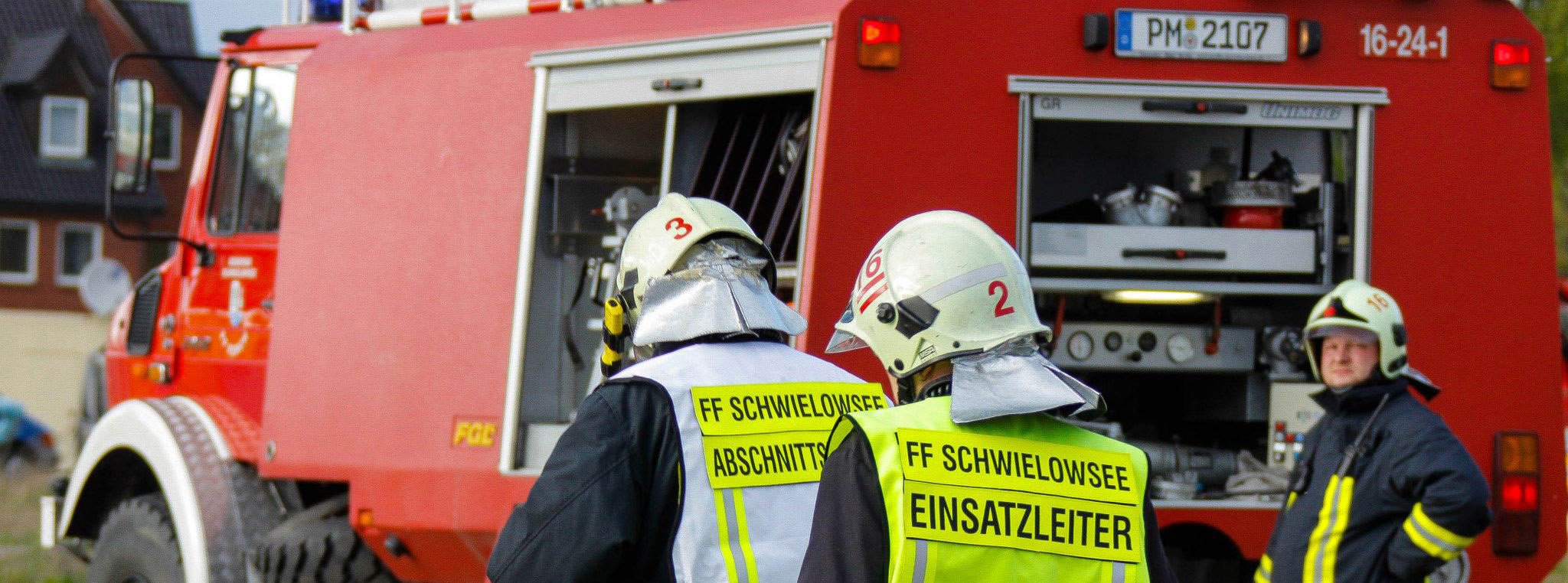 Einsatzkräfte der Feuerwehr Ferch im Einsatz